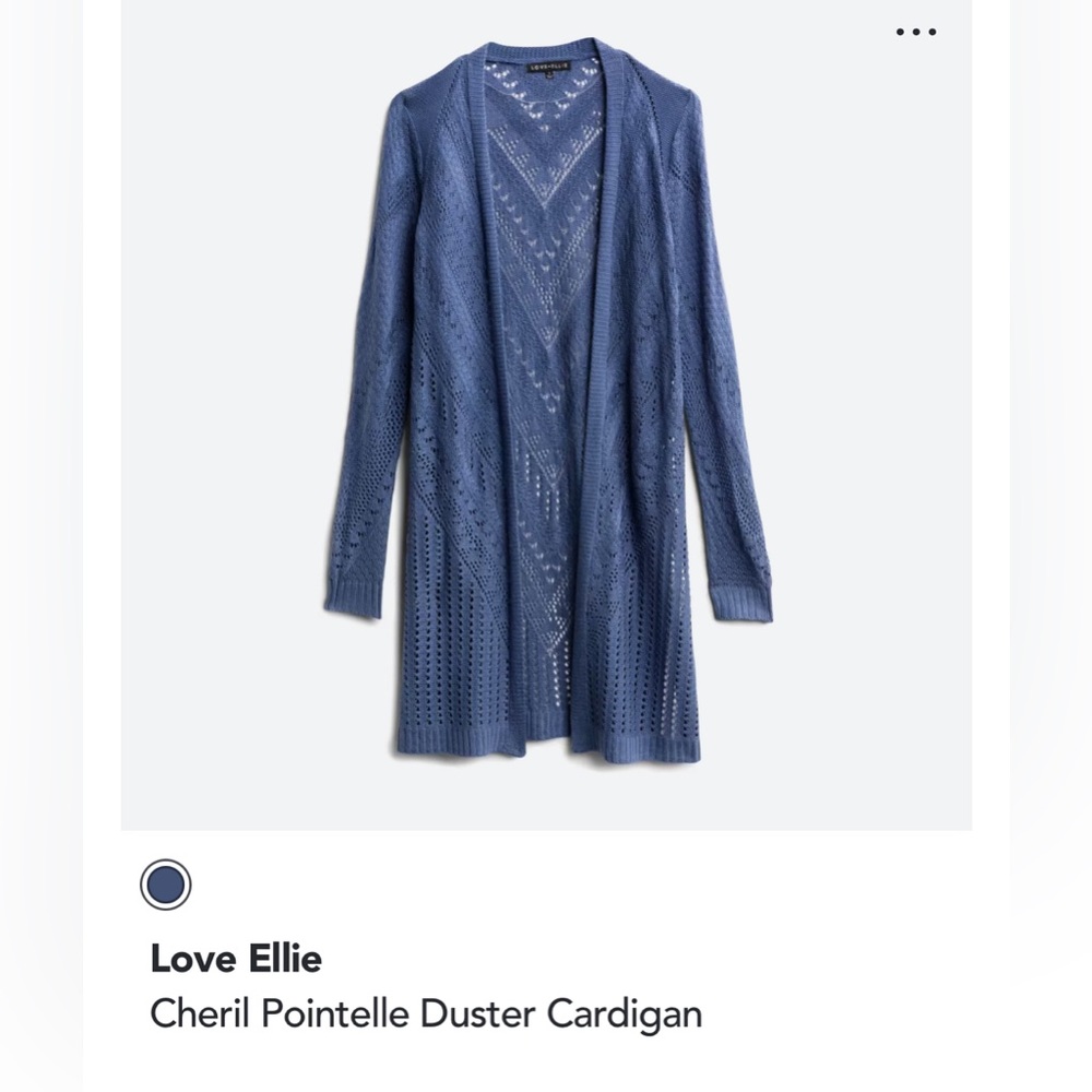 LOVE ELLIE blue duster cardigan